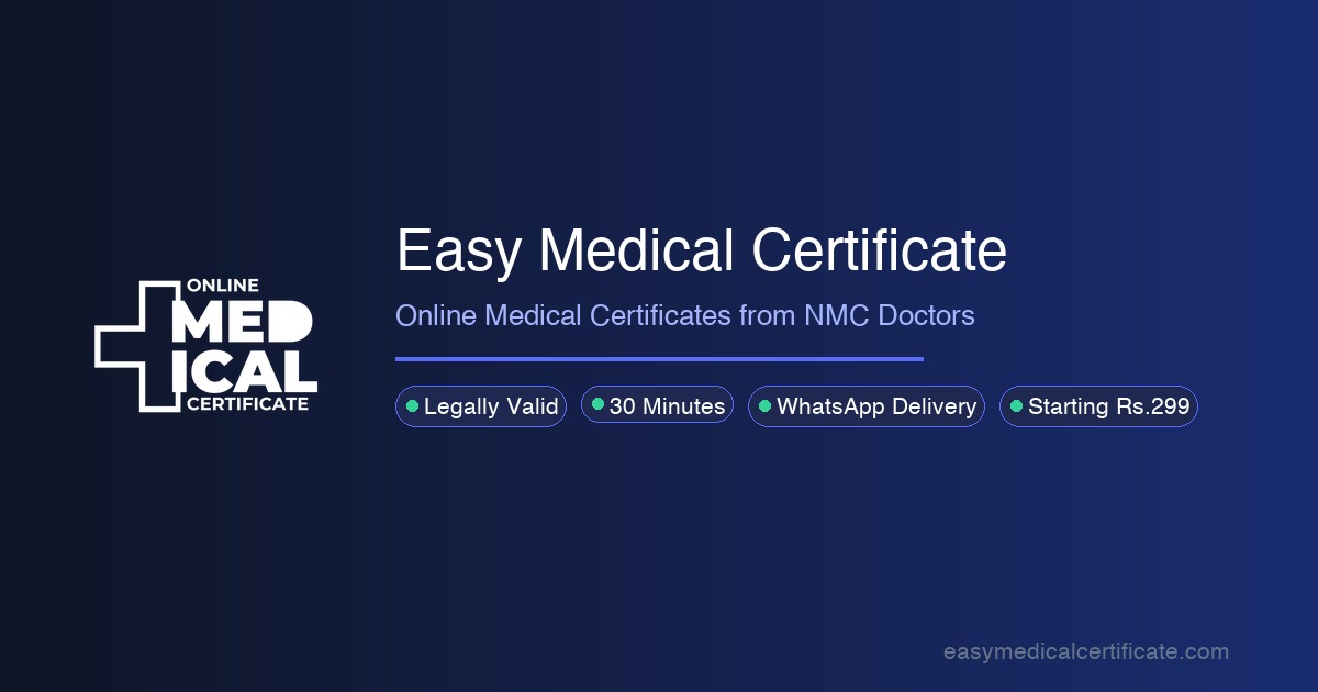Easy Medical Certificate — Online Medical Certificates from NMC Doctors ...